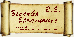 Biserka Strainović vizit kartica